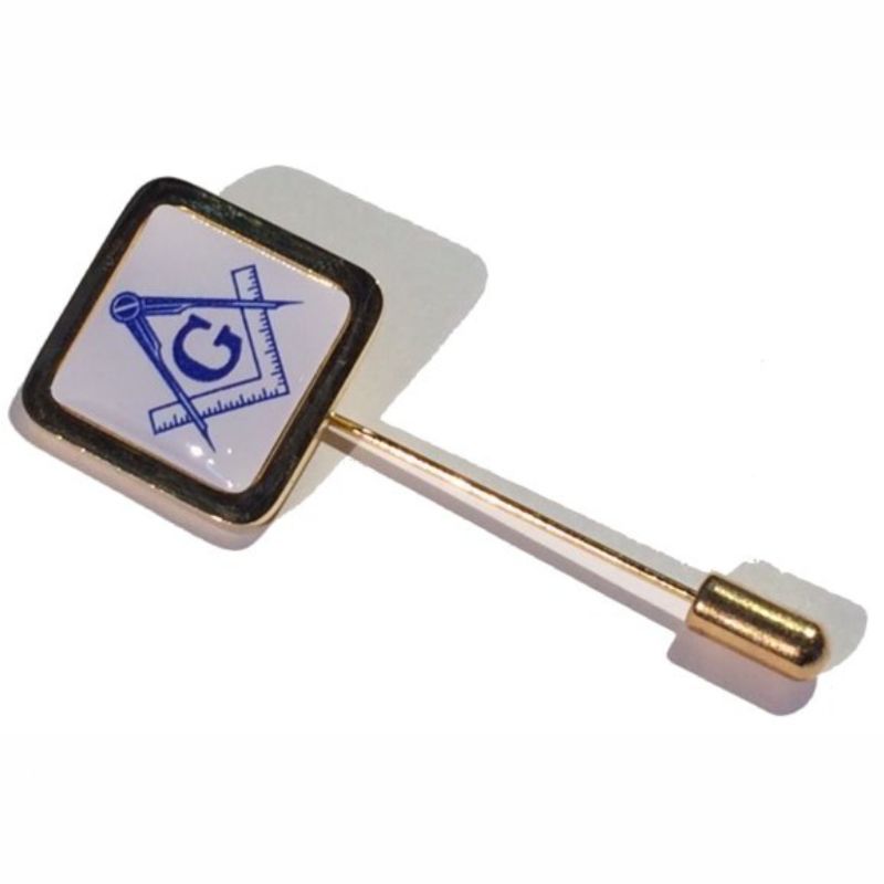 Stick Pin Blank 16mm Square Gold and print dome